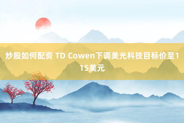 炒股如何配资 TD Cowen下调美光科技目标价至115美元